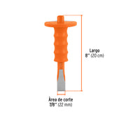 Cincel de corte frío 3/4 x 8' con grip, TRUPER