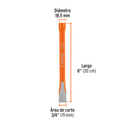 Cincel de corte frío de 3/4 X 8', TRUPER