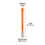 Cincel de corte frío de 5/8 X 8', TRUPER