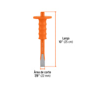 Cincel de corte frío 7/8 x 10' con grip, TRUPER