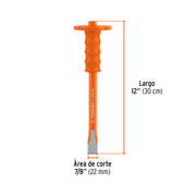 Cincel de corte frío 7/8 X 12' con grip, TRUPER