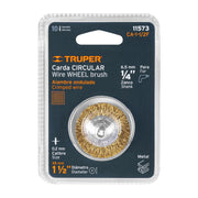 Carda circular 1-1/2' alambre fino para taladro, TRUPER