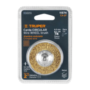 Carda circular 2' alambre fino para taladro, TRUPER