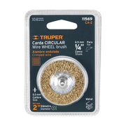 Carda circular 2' alambre grueso para taladro, TRUPER