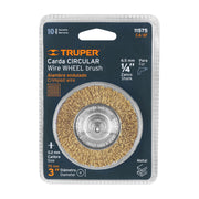 Carda circular 3' alambre fino para taladro, TRUPER