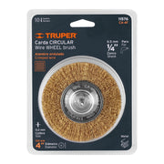 Carda circular 4' alambre fino para taladro, TRUPER