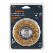 Carda circular 4' alambre grueso para taladro, TRUPER