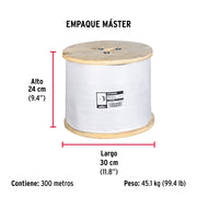 Metro de cable flexible 1/4' de acero 7x19 hilos, 300 m