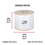 Metro cable flexible 1/4' acero 7x19 recubierto PVC, 300 m