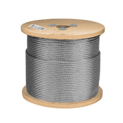 Metro de cable rígido 1/4' de acero 7x7 hilos, 300 m, FIERO