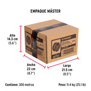 Metro de cable rígido 1/8' de acero 7x7 hilos, 300 m, FIERO
