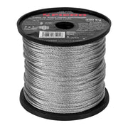 Metro de cable rígido 3/32' de acero 7x7 hilos, 75 m, FIERO