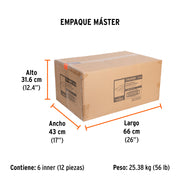 Línea de vida absorbedor impacto, doble brazo, gancho grande