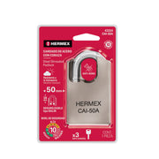 Candado de acero 50 mm con coraza, llave de disco, HERMEX