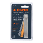 Calibrador de 15 hojas std / mm, TRUPER