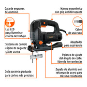 Sierra caladora 750W 5.9 A vel. variable, TRUPER INDUSTRIAL