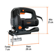 Sierra caladora 750W 5.9 A vel. variable, TRUPER INDUSTRIAL