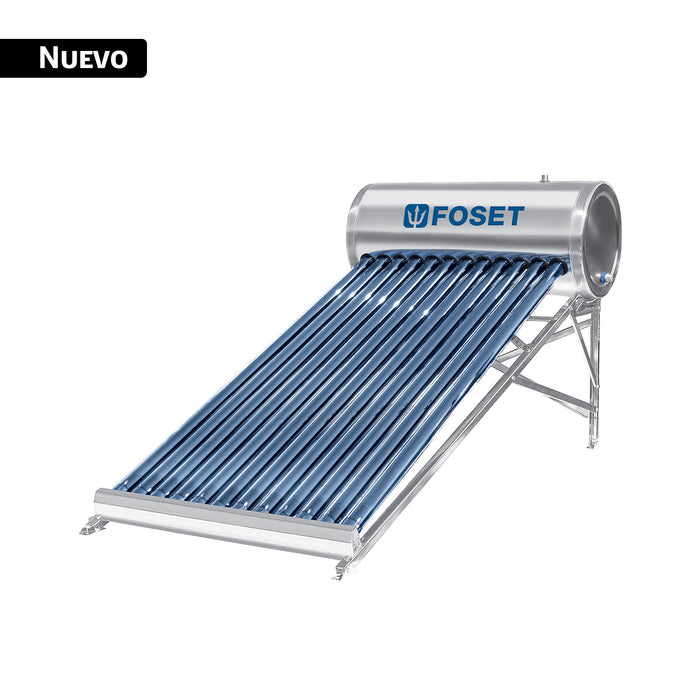 Calentador solar, 12 tubos, 150L, 4 personas, FOSET BASIC