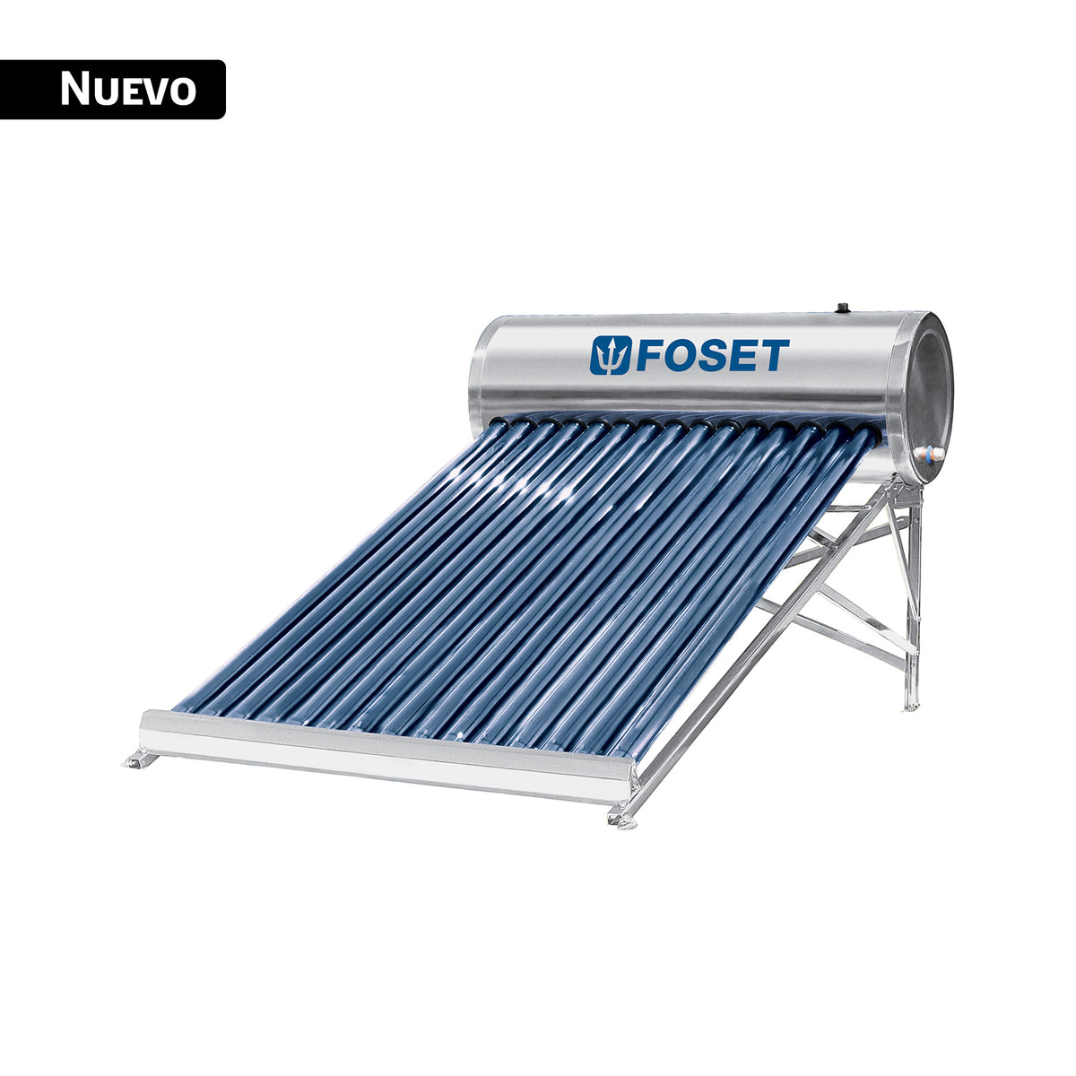 Calentador solar, 15 tubos, 175L, 5 personas, FOSET BASIC