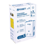 Calentador instantáneo, 6L, 1 servicio, gas natural, FOSET