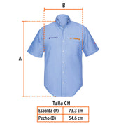 Camisa manga corta para hombre, azul, CH, TRUPER