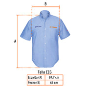 Camisa manga corta para hombre, azul, EEG, TRUPER