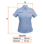 Camisa manga corta para mujer, azul, EEG, TRUPER