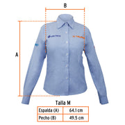 Camisa manga larga para mujer, azul, M, TRUPER