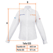 Camisa manga larga para mujer, blanca, EEG, TRUPER