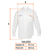 Camisa manga larga para hombre, blanca, EEEG, TRUPER