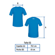 Playera cuello redondo para hombre, azul, EG, FOSET