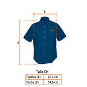 Camisa de mezclilla manga corta para hombre, CH, TRUPER