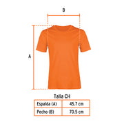 Playera cuello redondo para hombre, naranja, CH, TRUPER