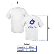 Playera cuello redondo para hombre, blanca, EG, VOLTECK