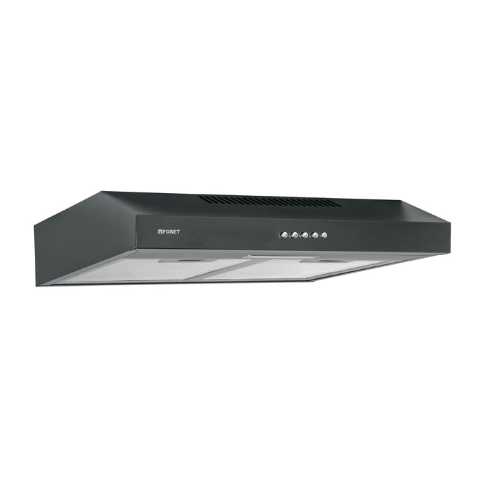 Campana extractora 50 cm, empotrable, negra, FOSET