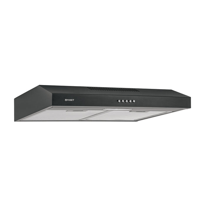 Campana extractora 60 cm, empotrable, negra, FOSET