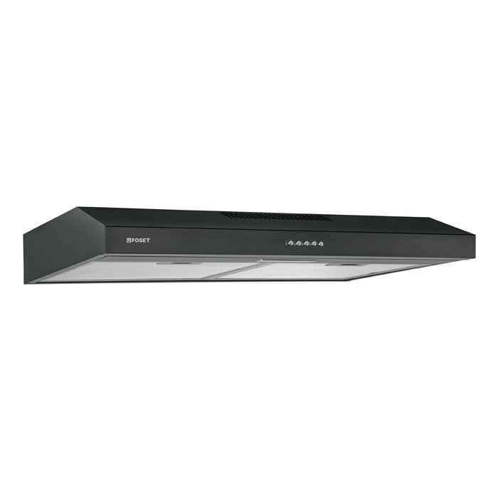 Campana extractora 75 cm, empotrable, negra, FOSET