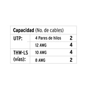 Canaleta de 1 vía 10 x 20 mm, VOLTECK