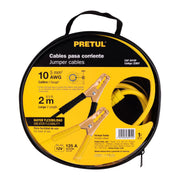 Cables pasa corriente 2 m, 125 A, 10 AWG, PRETUL