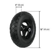 Carretilla 3.5 ft3 roja, angosta ,neumática, tubular, PRETUL