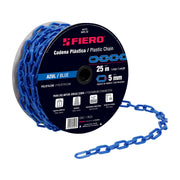 Metro de cadena de 5 mm de plástico azul, carrete de 25 m