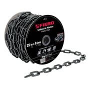Metro de cadena de 8 mm de plástico negra, carrete de 25 m