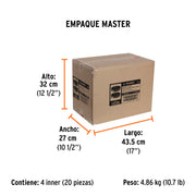 Bolsa con 2 cartuchos de repuesto, vapores orgánicos, TRUPER