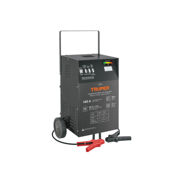 Cargador de baterías 55 A, arrancador de 140A, 12V, TRUPER