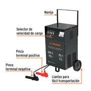 Cargador de baterías 35 A, arrancador de 200A, 12V, TRUPER
