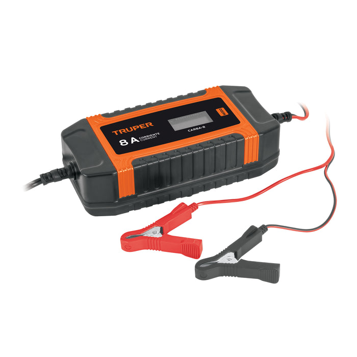 Cargador / mantenedor de 8A para baterías de 12V/24V, TRUPER