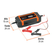 Cargador / mantenedor de 8A para baterías de 12V/24V, TRUPER