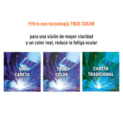 Careta electrónica para soldar sombra 9-13, fuego, PRETUL