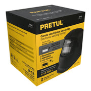 Careta electrónica para soldar sombra 9-13, negra, PRETUL
