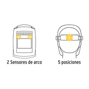 Careta electrónica para soldar 9-13, semiprofesional, PRETUL